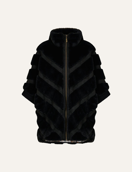 CAMILLA CAMILLA FAUX FUR SHORT SLEEVE SLOUCH JACKET fashion product photo