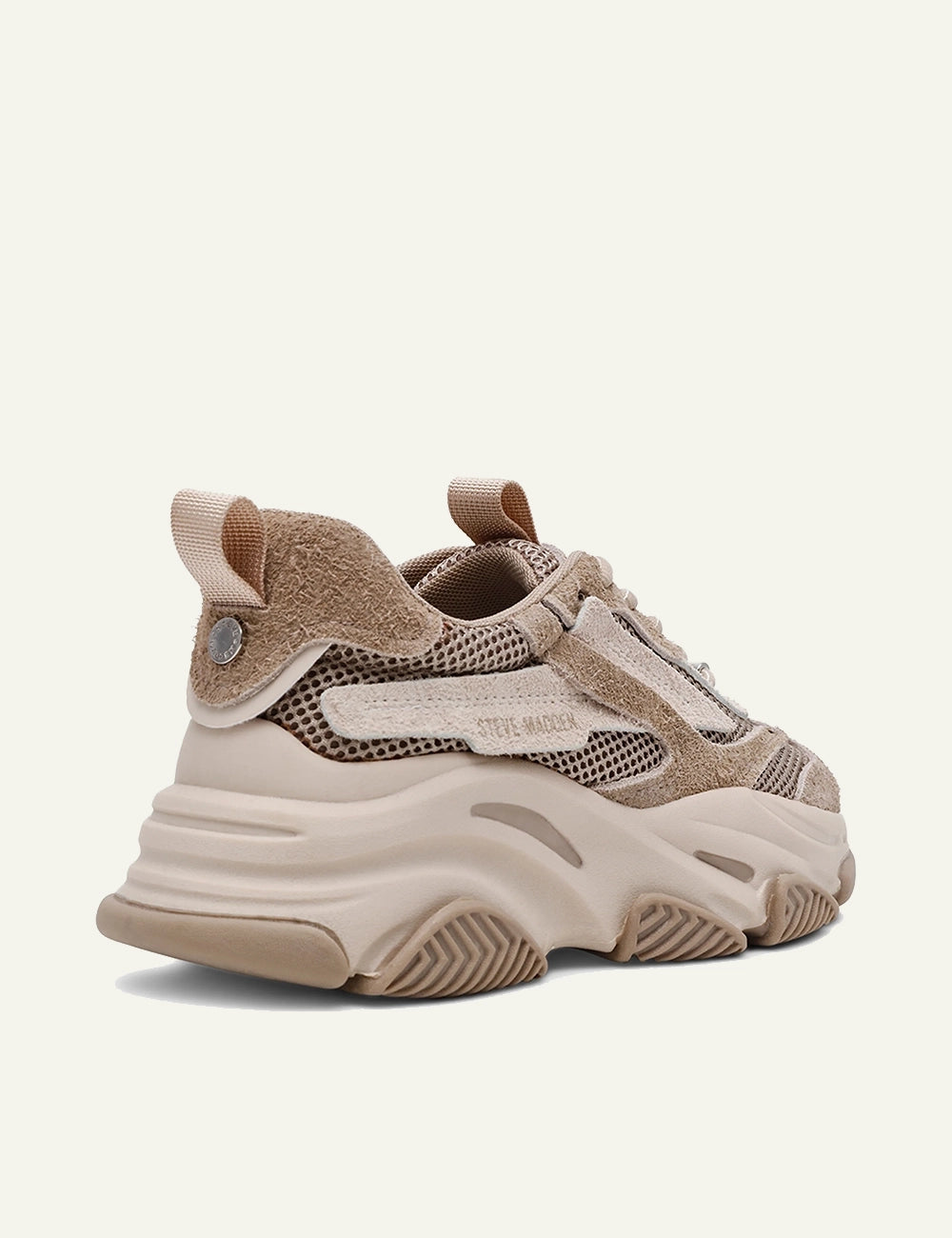 STEVE MADDEN  POSSESSION SNEAKERS IN TAUPE SUEDE