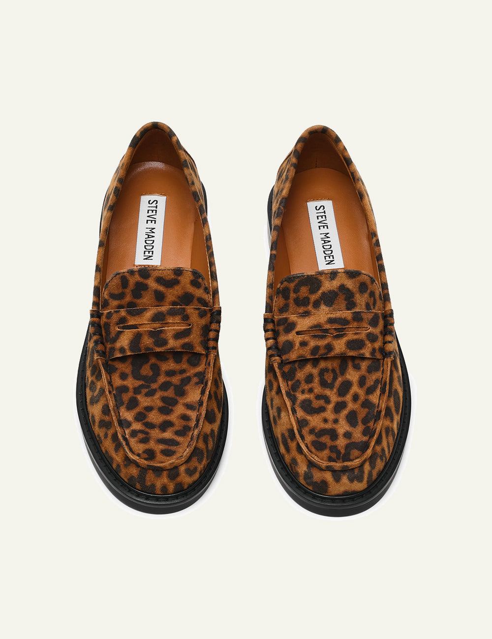STEVE MADDEN ADISON LOAFERS IN LEOPARD