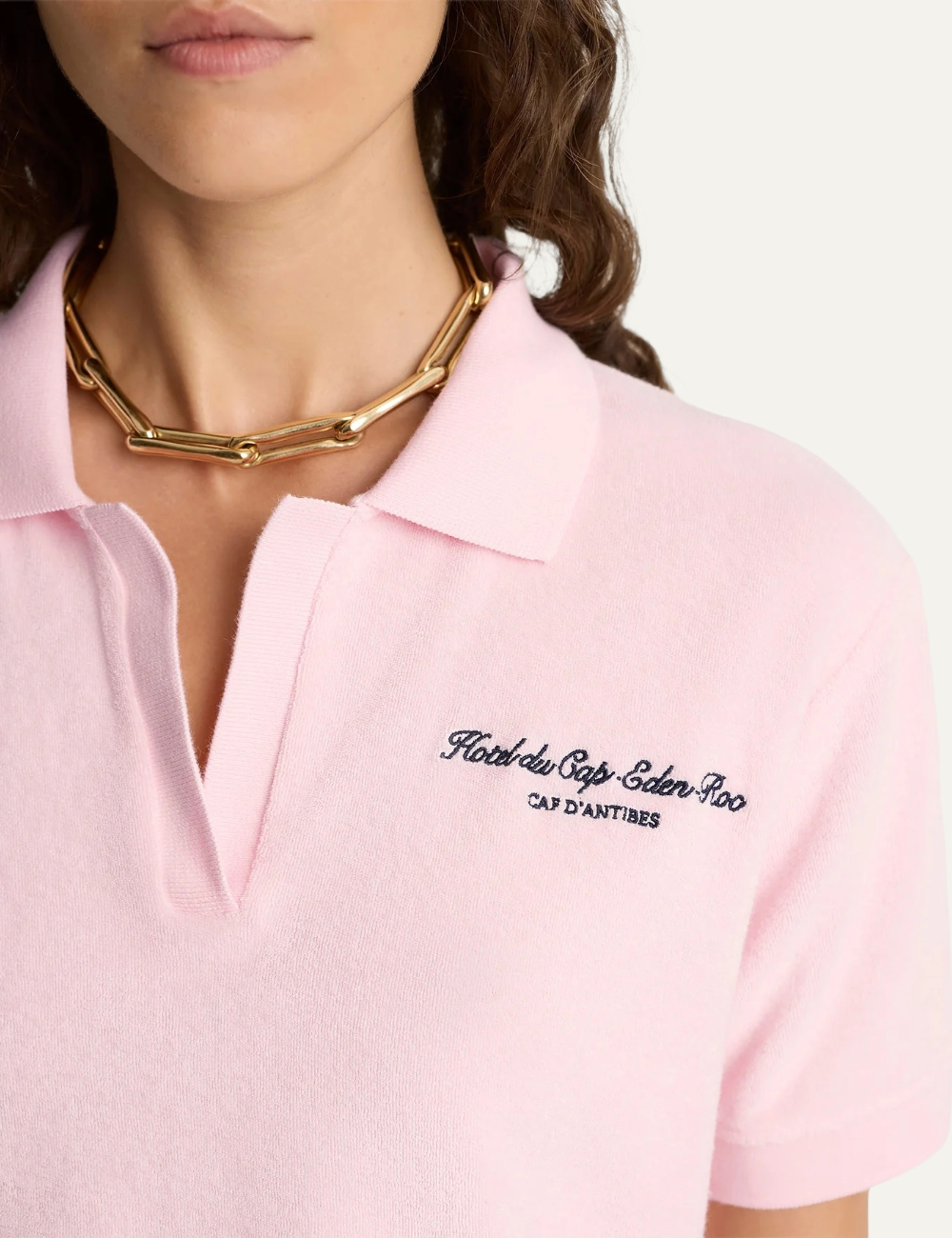 SPORTY & RICH EDEN SCRIPT TERRY POLO