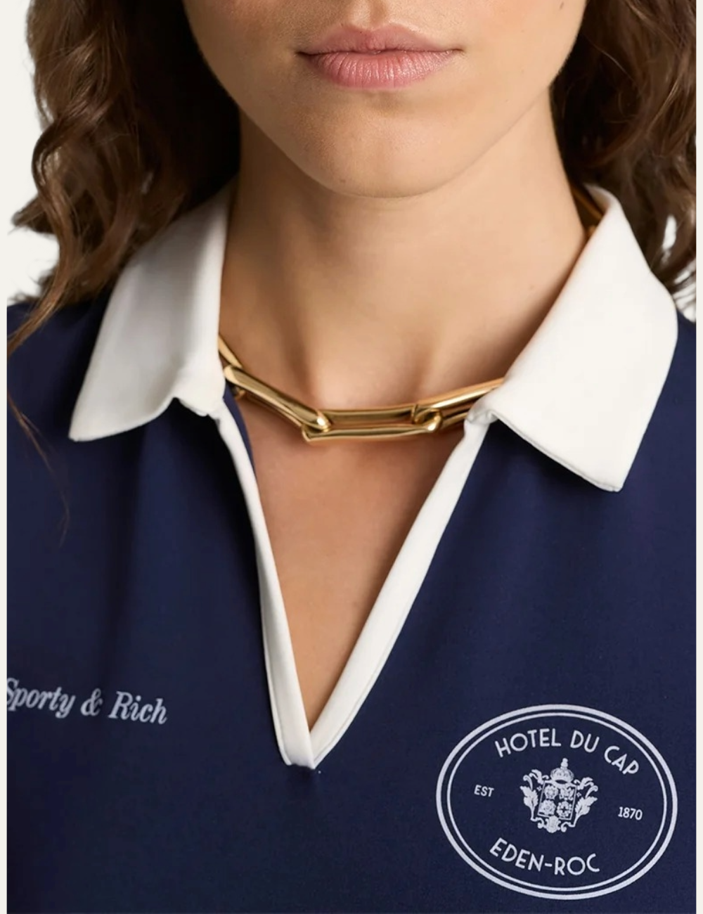 SPORTY & RICH EDEN CREST SPORTS POLO VEST