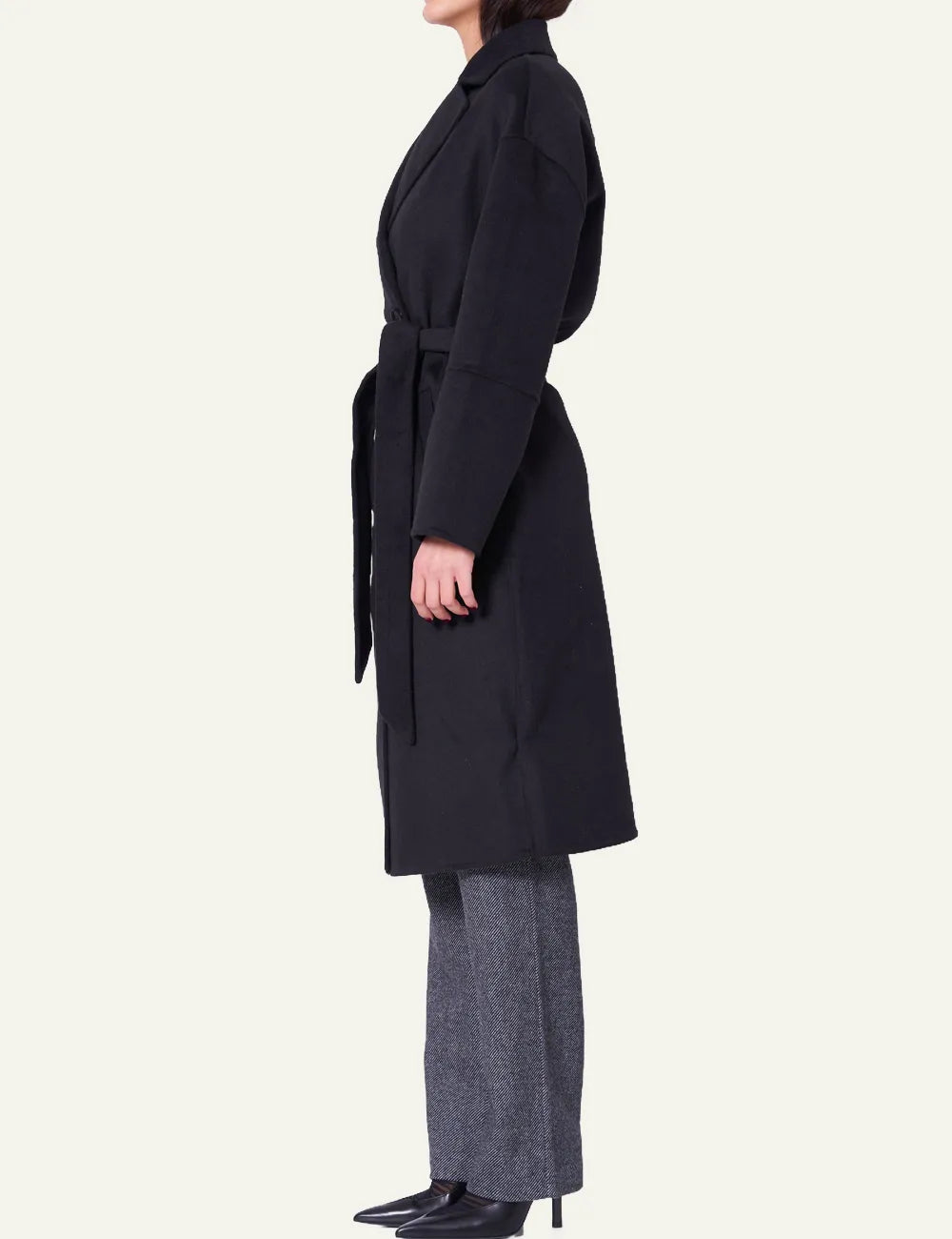 SILVIAN HEACH LONG COAT SAOANE BLACK