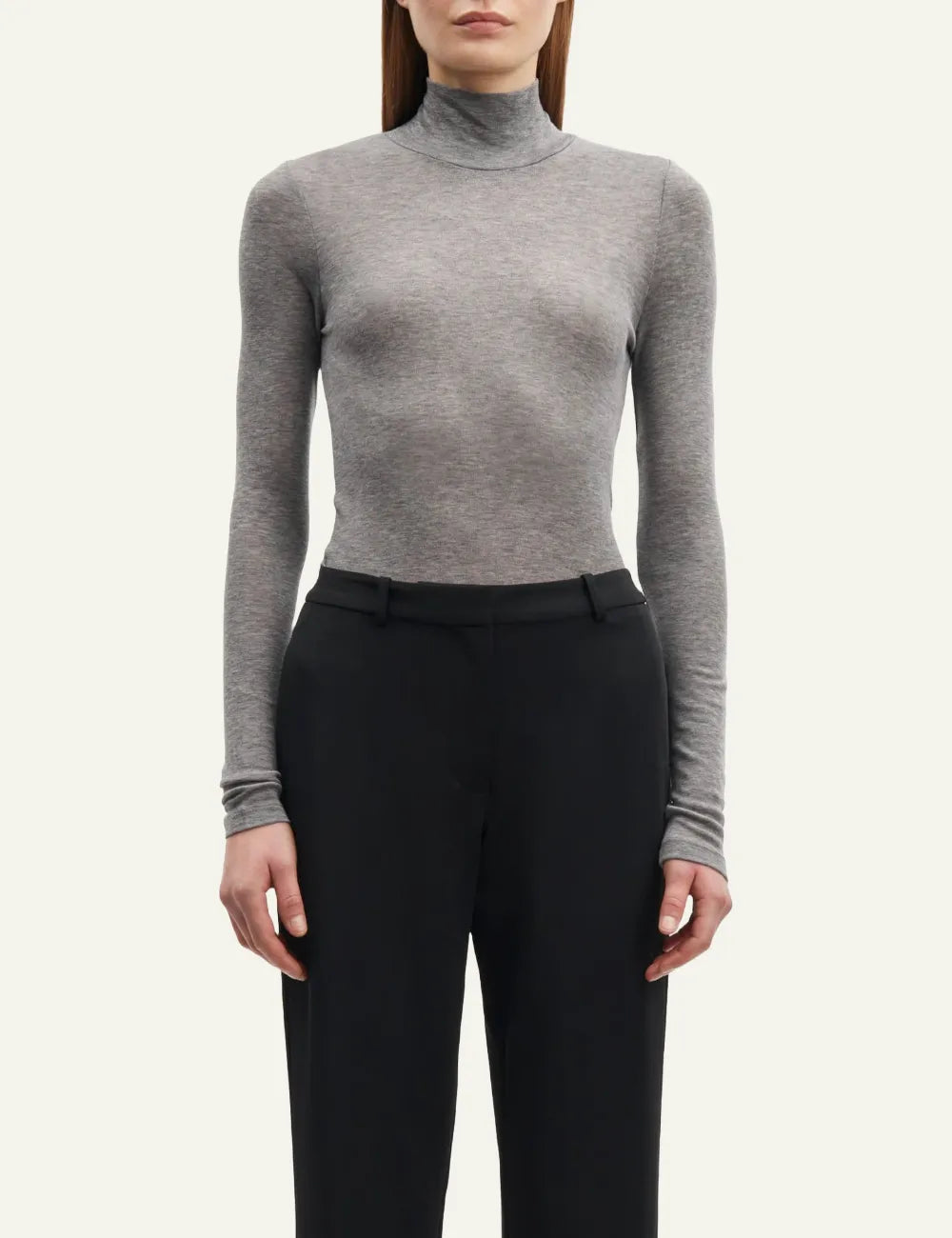 SAMSOE SADOU T-SHIRT LS GREY MELANGE