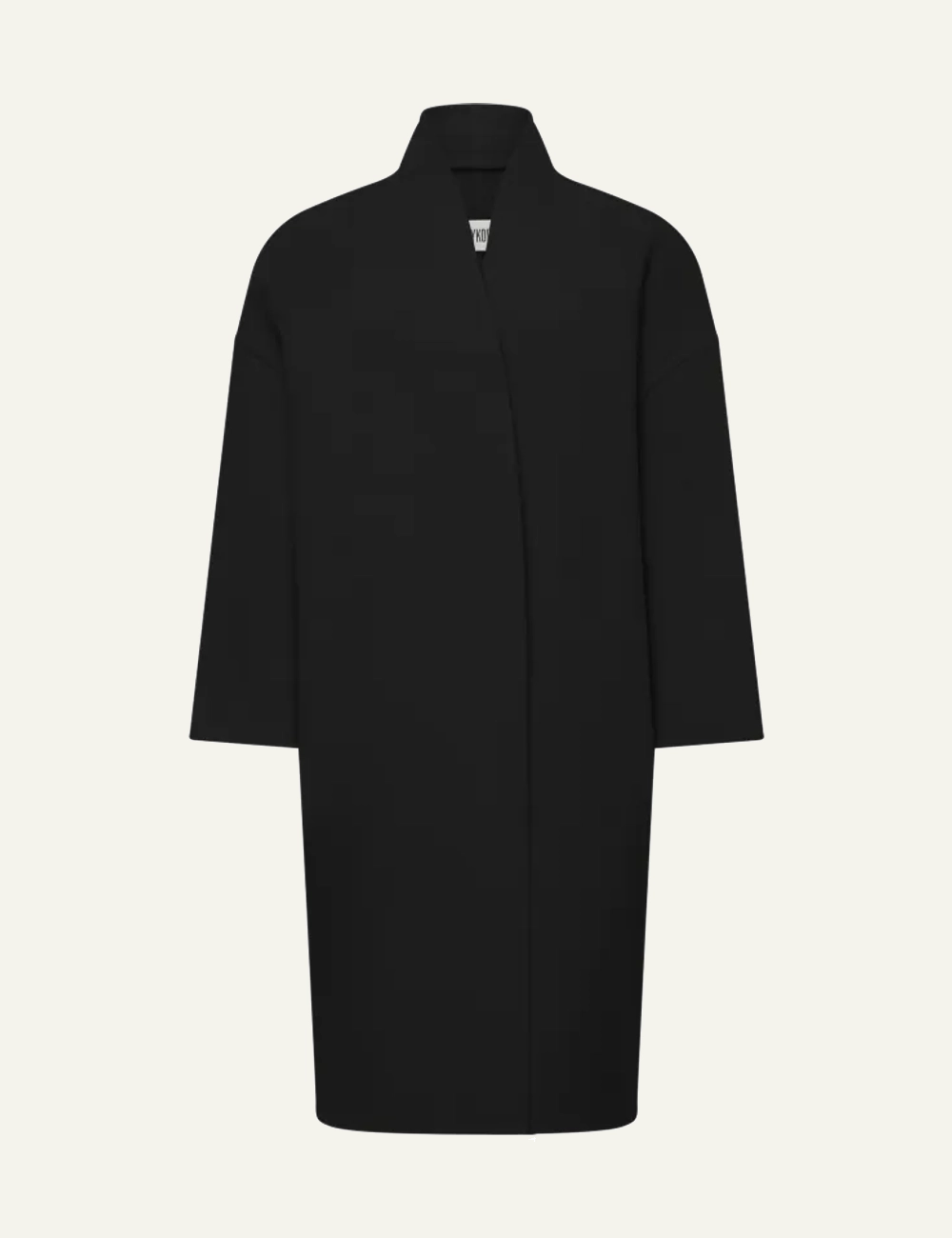 DRYKORN BAUPREY DOUBLE FACED WOOL COAT BLACK
