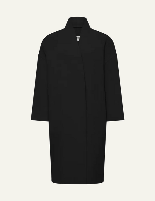 DRYKORN BAUPREY DOUBLE FACED WOOL COAT BLACK
