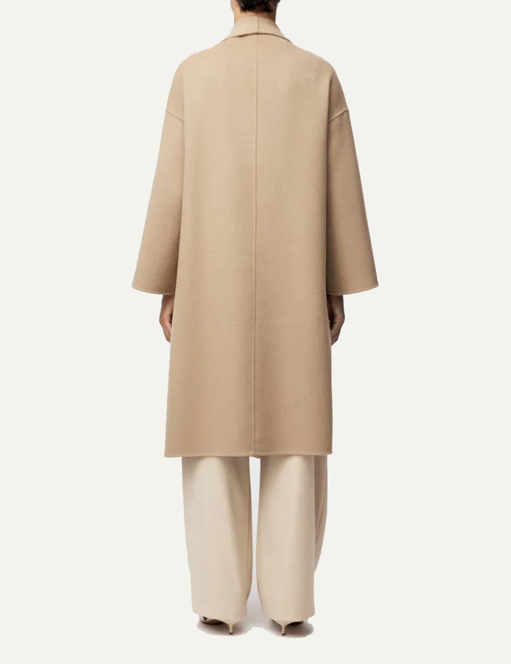 DRYKORN BAUPREY DOUBLE FACED WOOL COAT BROWN