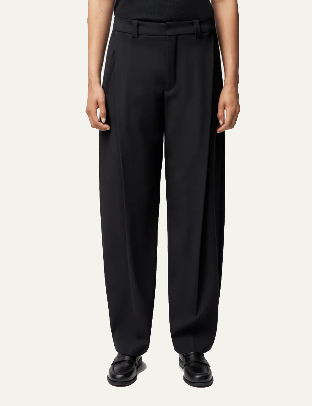 DRYKORN UNPACK TROUSERS IN TECHNO TWIL BLACK