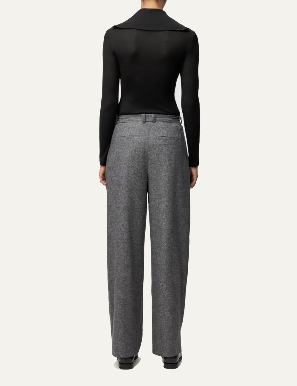 DRYKORN INK CASUAL PLEATED TROUSERS IN FLANNEL GREY