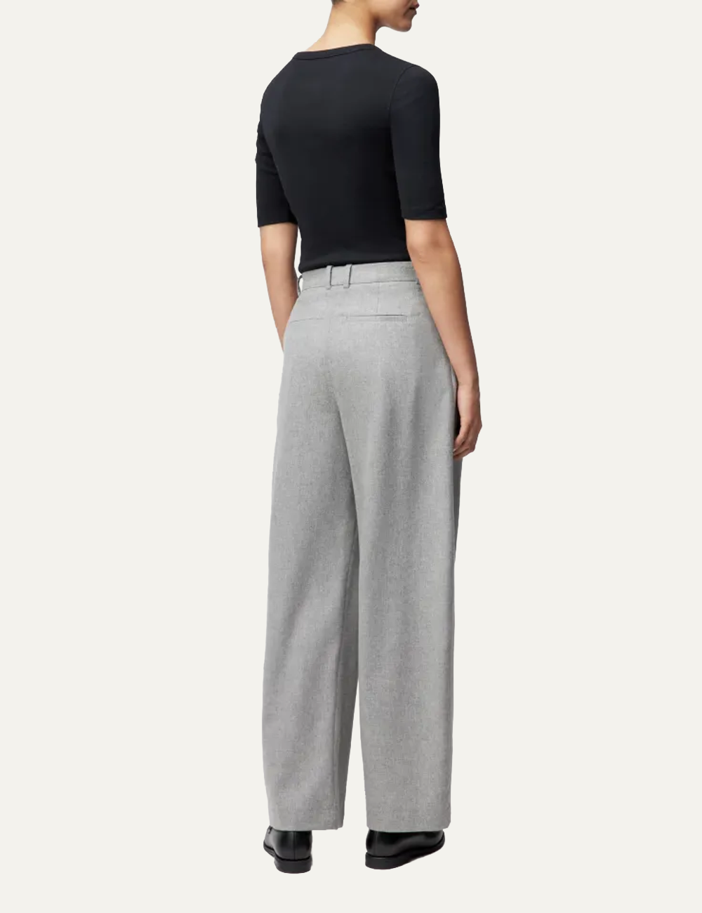 DRYKORNINK CASUAL PLEATED TROUSERS IN FLANNEL LIGHT GREY