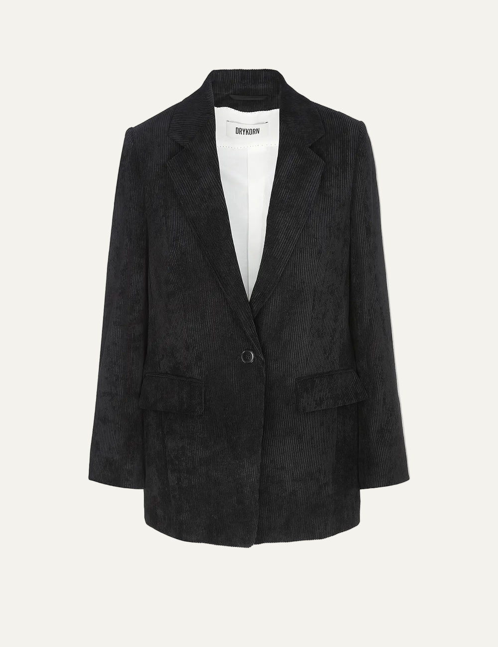 DRYKORN GLENDALE BOYFRIEND BLAZER IN WOOL BLEND BLACK