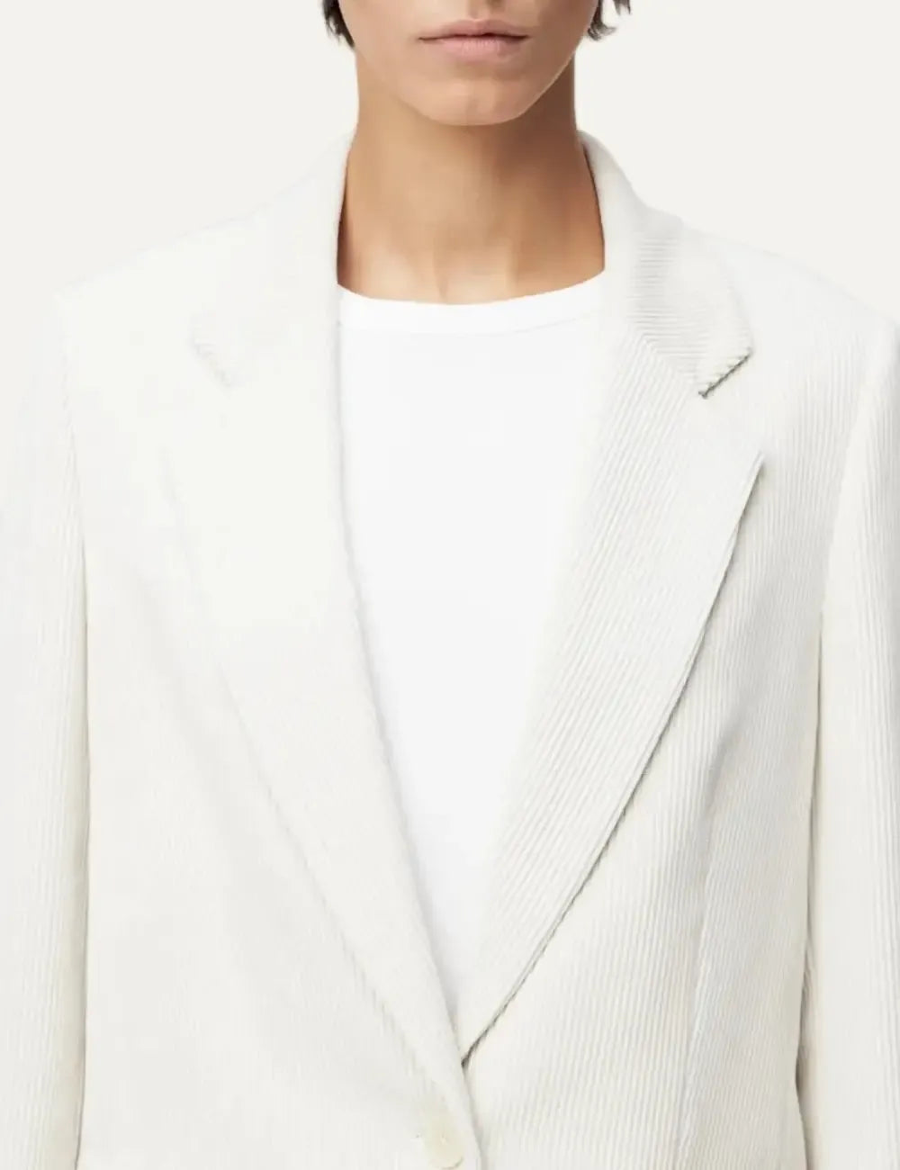 DRYKORN GLENDALE BOYFRIEND BLAZER IN WOOL BLEND OFF WHITE