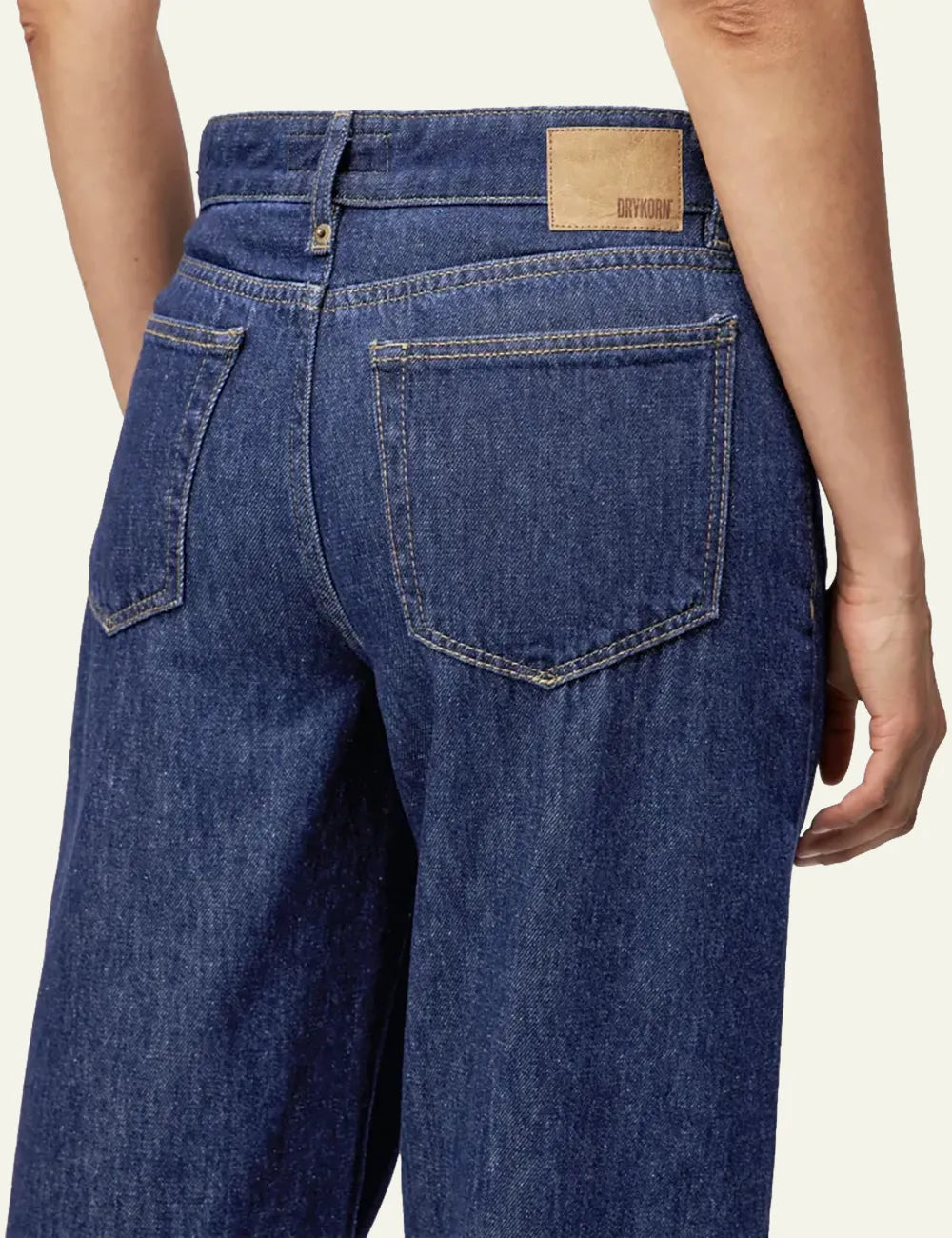 DRYKORN MEDLEY MID WAIST JEANS IN BLUE DENIM