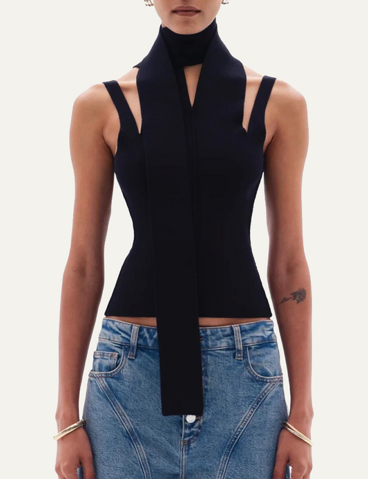 YUZEFI INARI MILANO SLASH TOP - BLACK