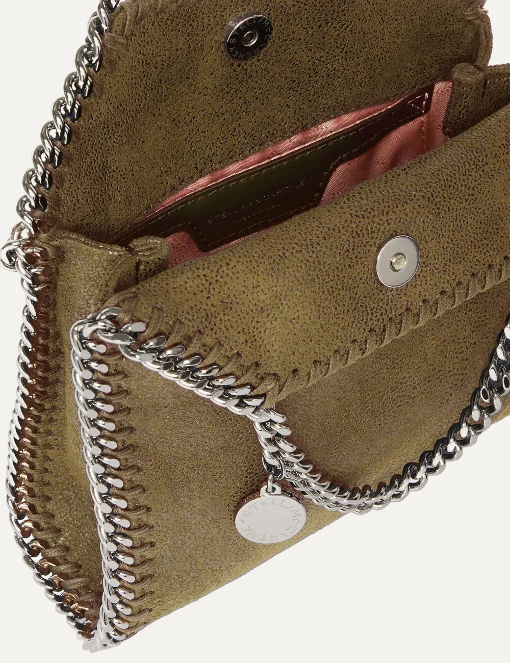 STELLA MCCARTNEY FALABELLA TINY BAG SHAGGY OLIVE