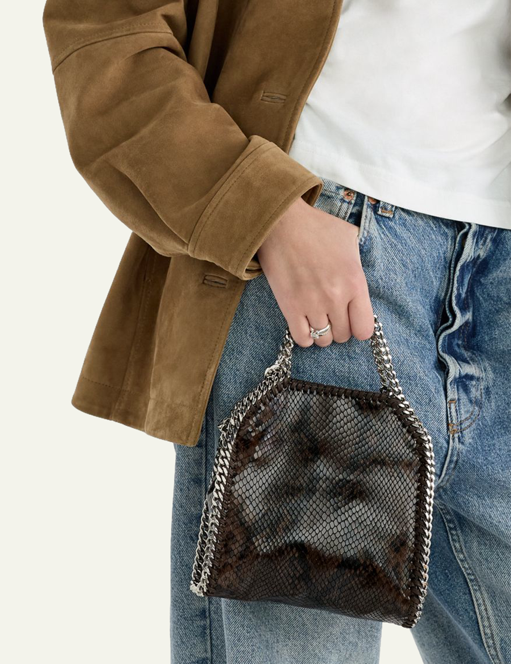 STELLA MCCARTNEY FALABELLA TINY BAG MICELY ESPRESSO