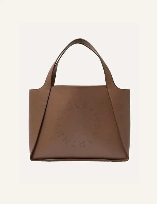 STELLA MCCARTNEY LOGO TOTE BAG EMBOSSED ASH