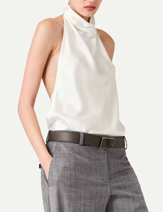 STELLA MCCARTNEY SATIN HALTERNECK