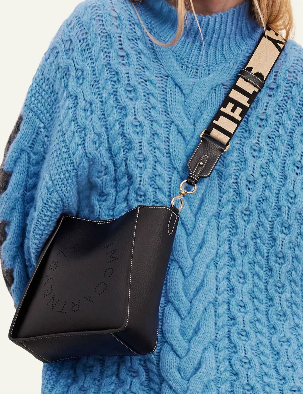 STELLA MCCARTNEY LOGO CROSSBODY BAG EMBOSSED