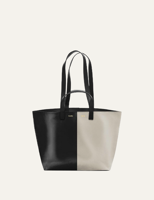 CAHU PRATIQUE ZIPPE SMALL BLACK / LIGHT GREY