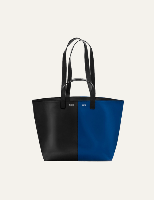 CAHU PRATIQUE ZIPPE SMALL BLACK / DARK BLUE