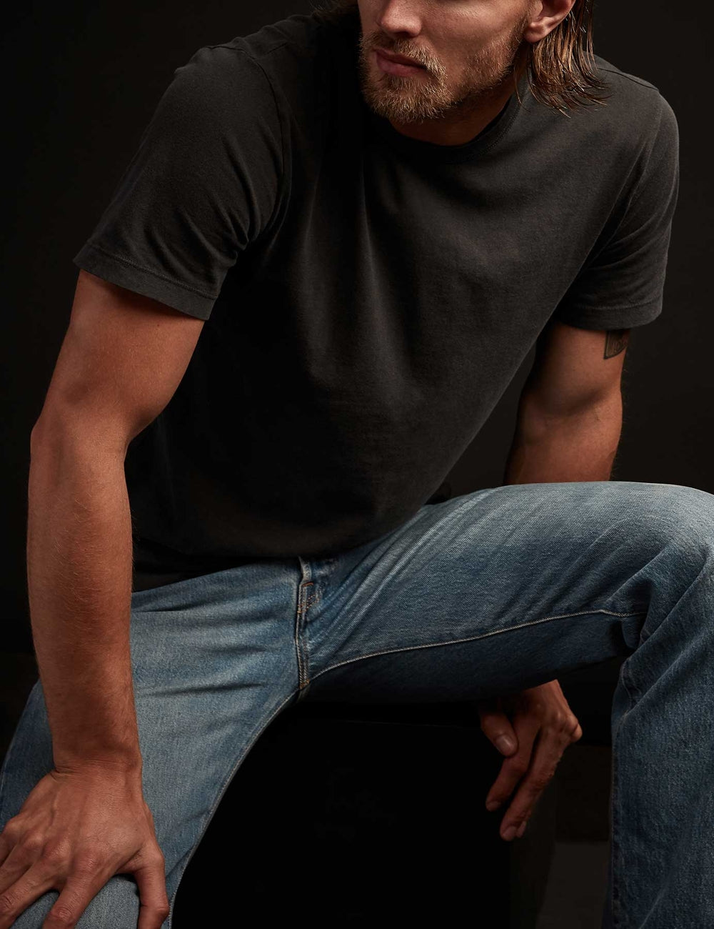 JAMES PERSE S/S CREW NECK CARBON