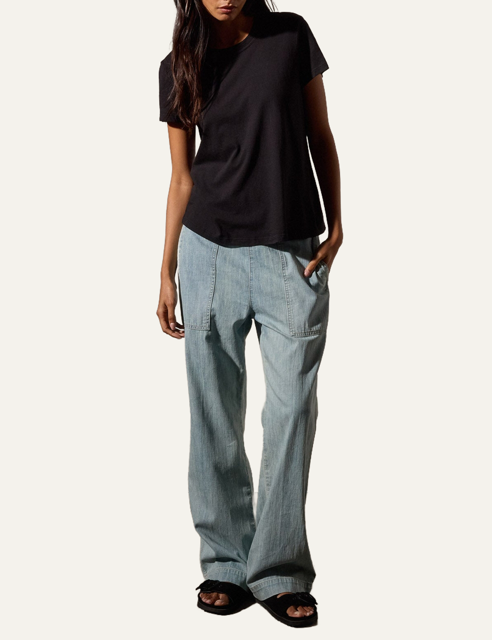 JAMES PERSE VINTAGE LITTLE BOY TEE BLACK