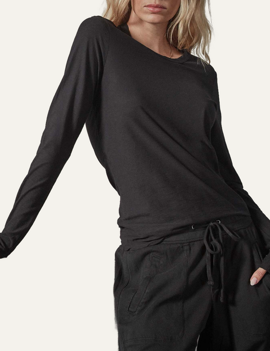 JAMES PERSE L/S CREW TEE BLACK