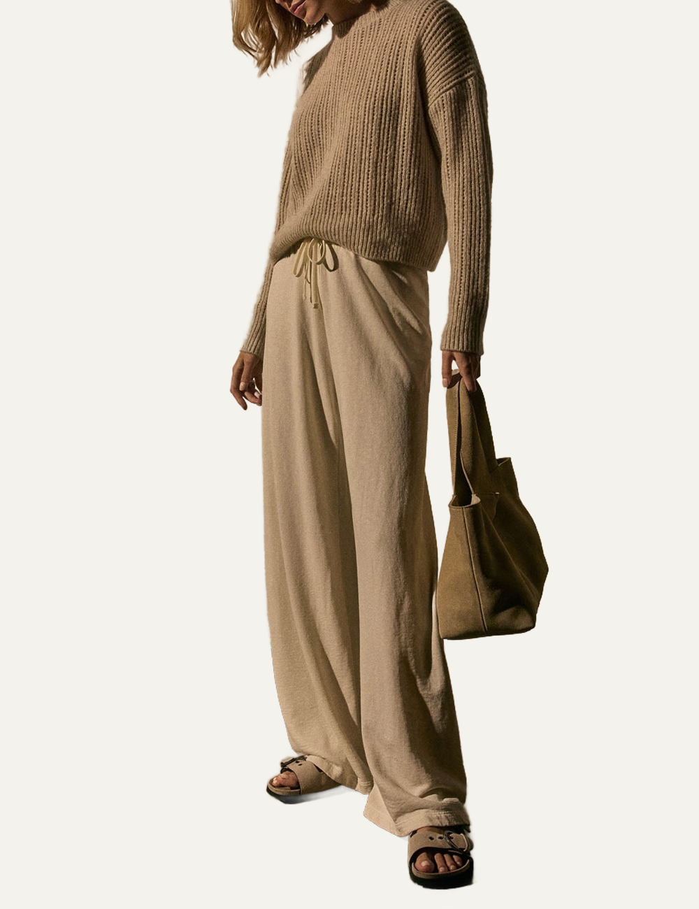 JAMES PERSE WIDE LEG SWEATPANT ALABASTER