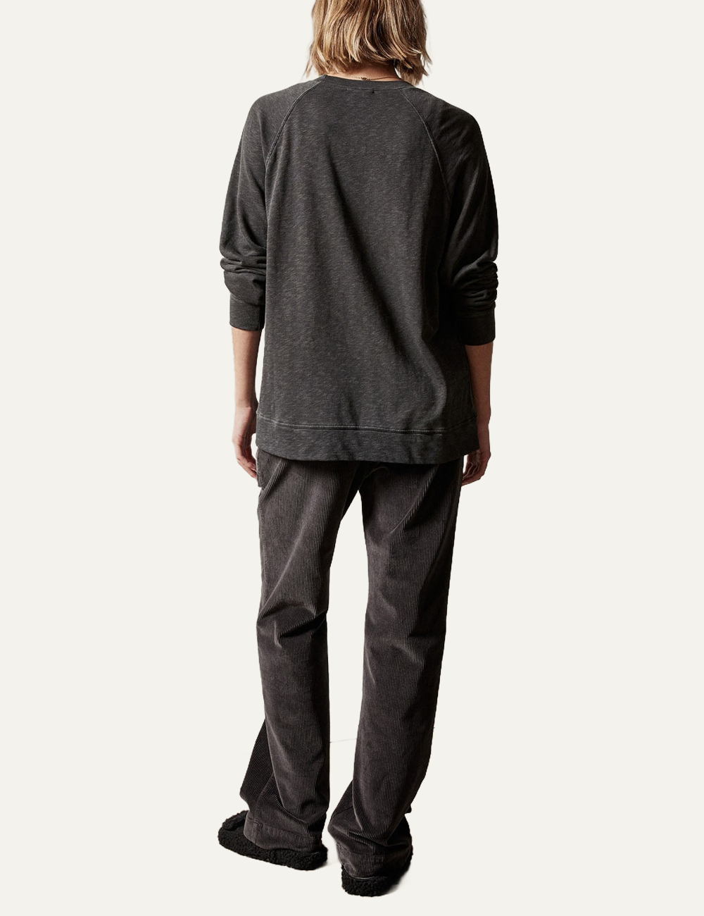 JAMES PERSE FRENCH TERRY RELAXED SWEATSHIRT CARBON