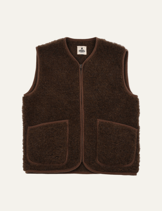 COLDBREAKER PEPITCO VEST DARK BROWN