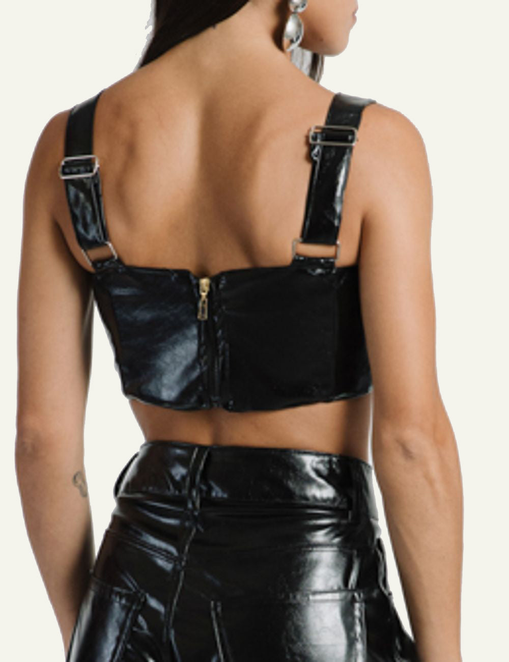 STUDIO 83 CROP BUSTIER BLACK