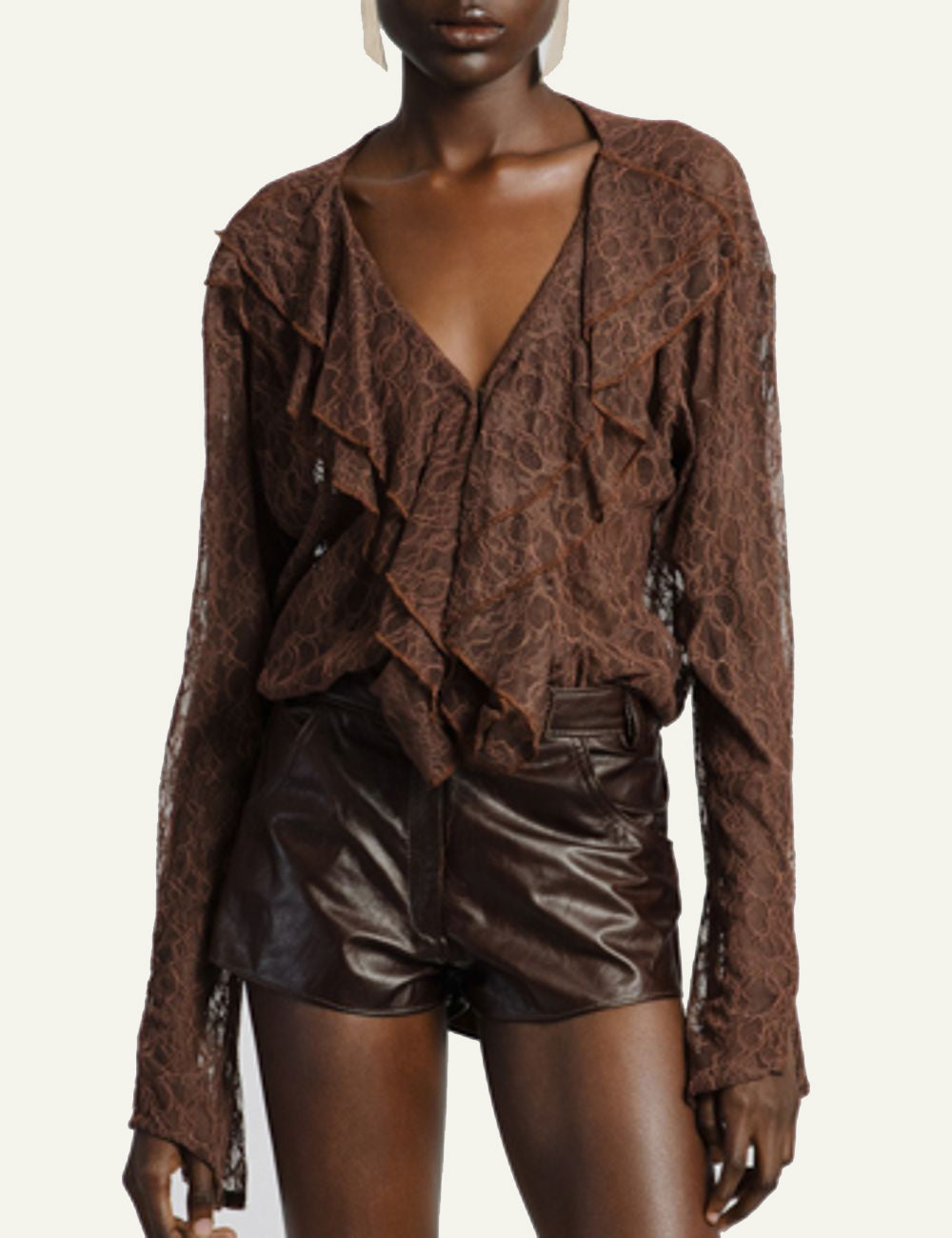 STUDIO 83 LACE SHIRT CAFE