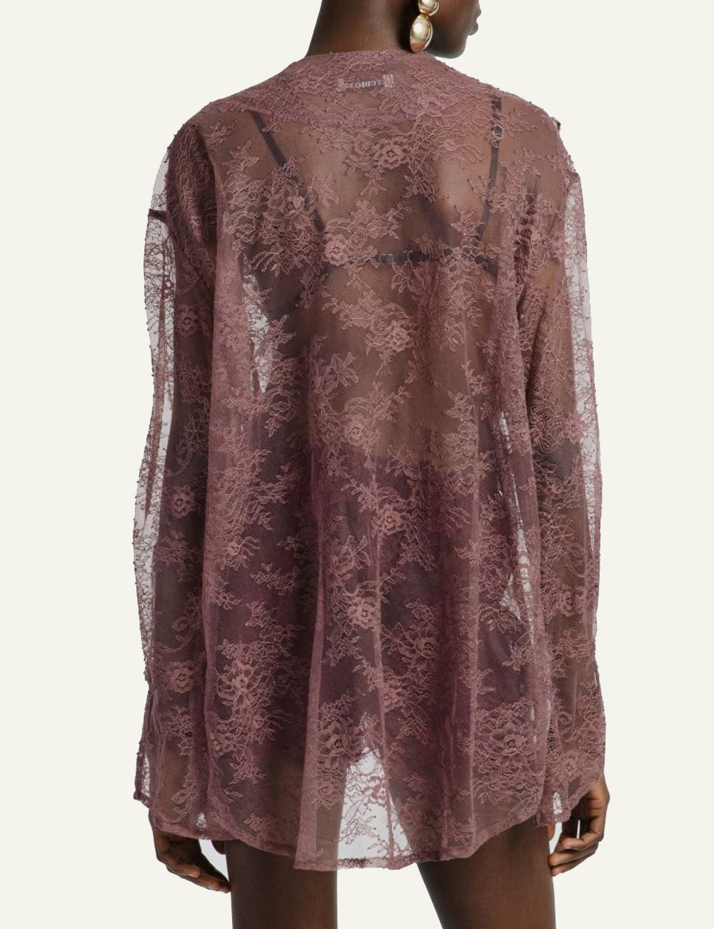 STUDIO 83 LACE SHIRT DUSTY PINK