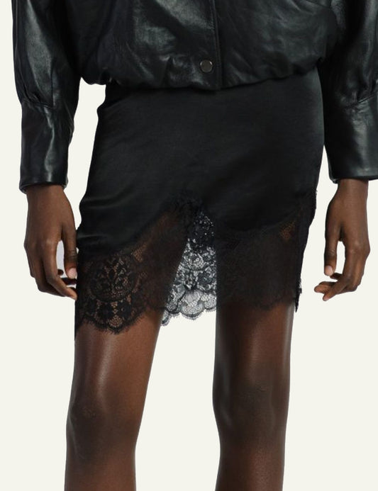 STUDIO 83 LACE SKIRT BLACK