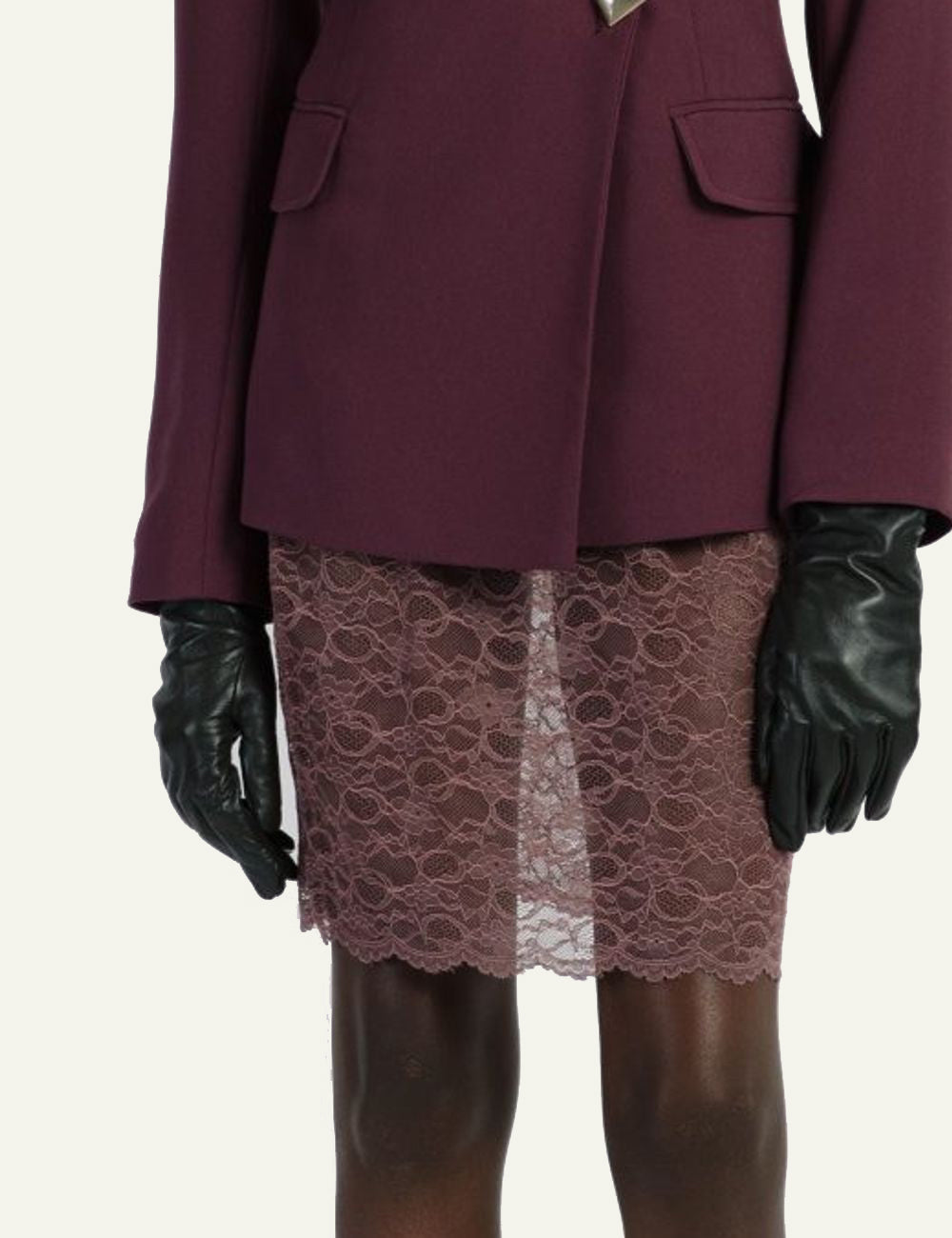 STUDIO 83 LACE SKIRT DUSTY PINK