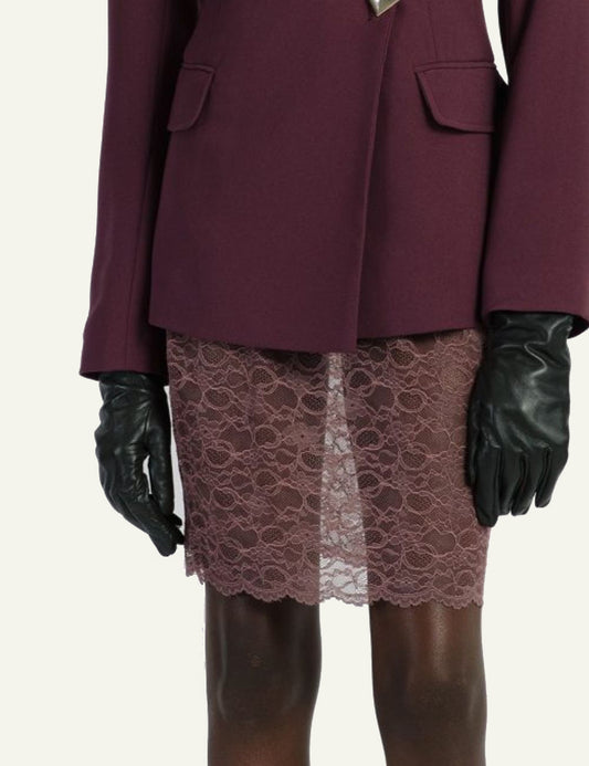 STUDIO 83 LACE SKIRT DUSTY PINK