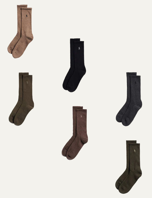 POLO RALPH LAUREN CREW SOCK 6 PACK