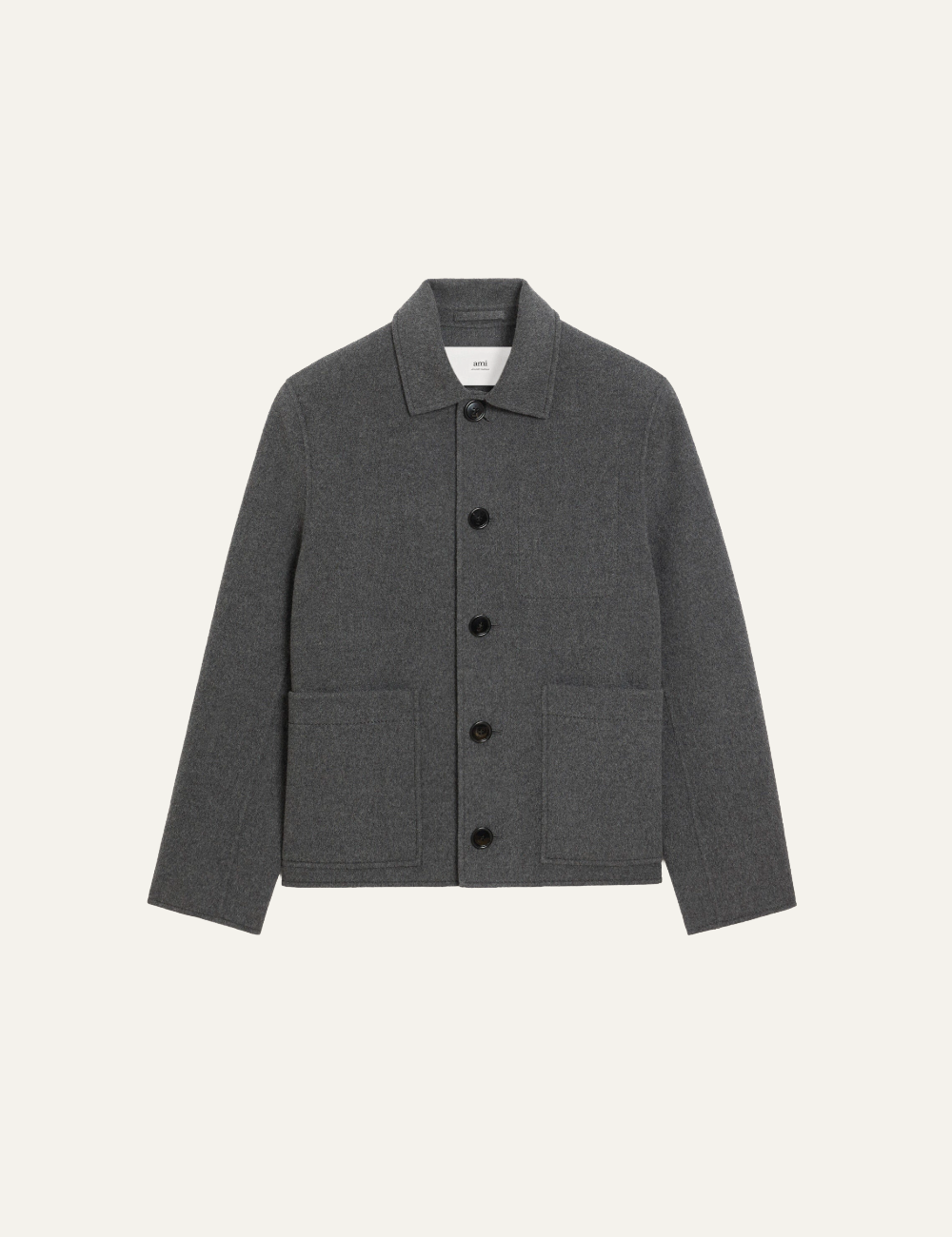 AMI WOOL BOXY BUTTONED JACKET