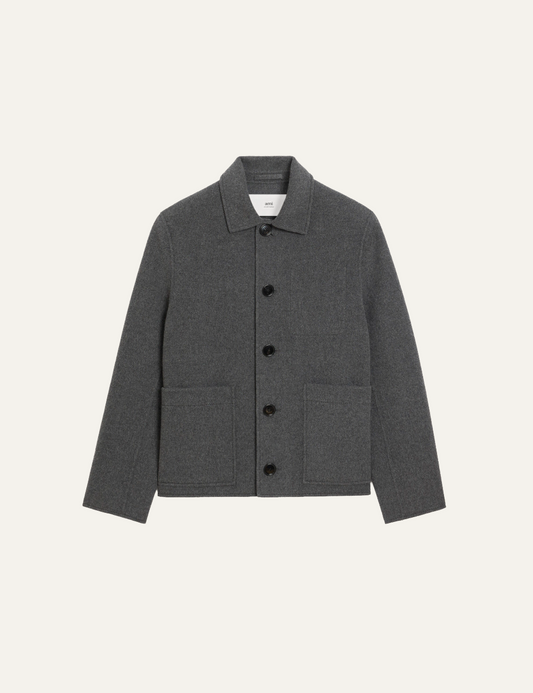 AMI WOOL BOXY BUTTONED JACKET