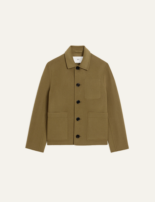 AMI BOXY BUTTONED JACKET BRONZE