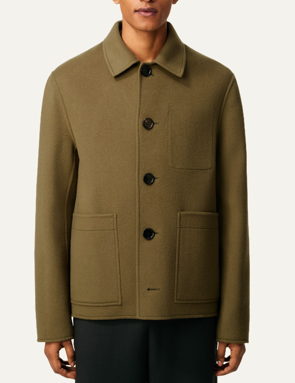 AMI BOXY BUTTONED JACKET BRONZE