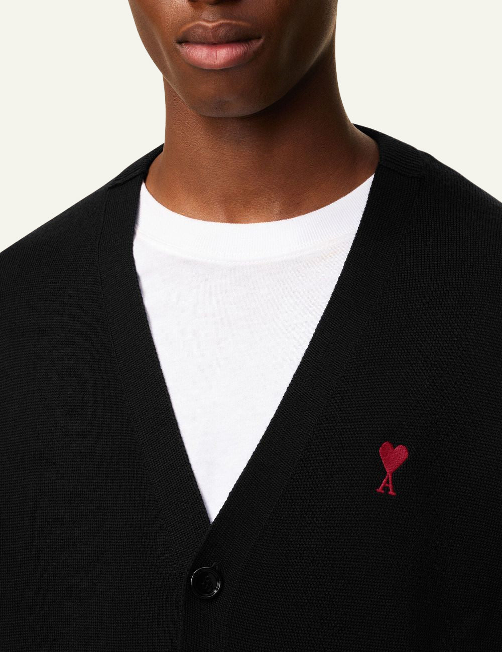 AMI ADC CARDIGAN BLACK/RED