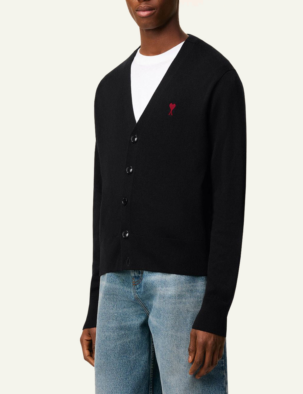 AMI ADC CARDIGAN BLACK/RED