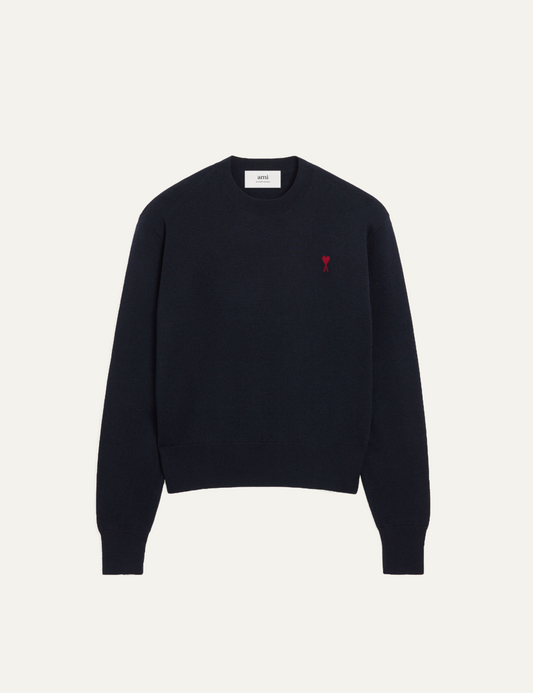AMI ADC SWEATER NAVY/RED