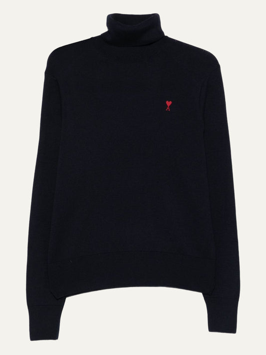 AMI ADC SWEATER NAVY/RED