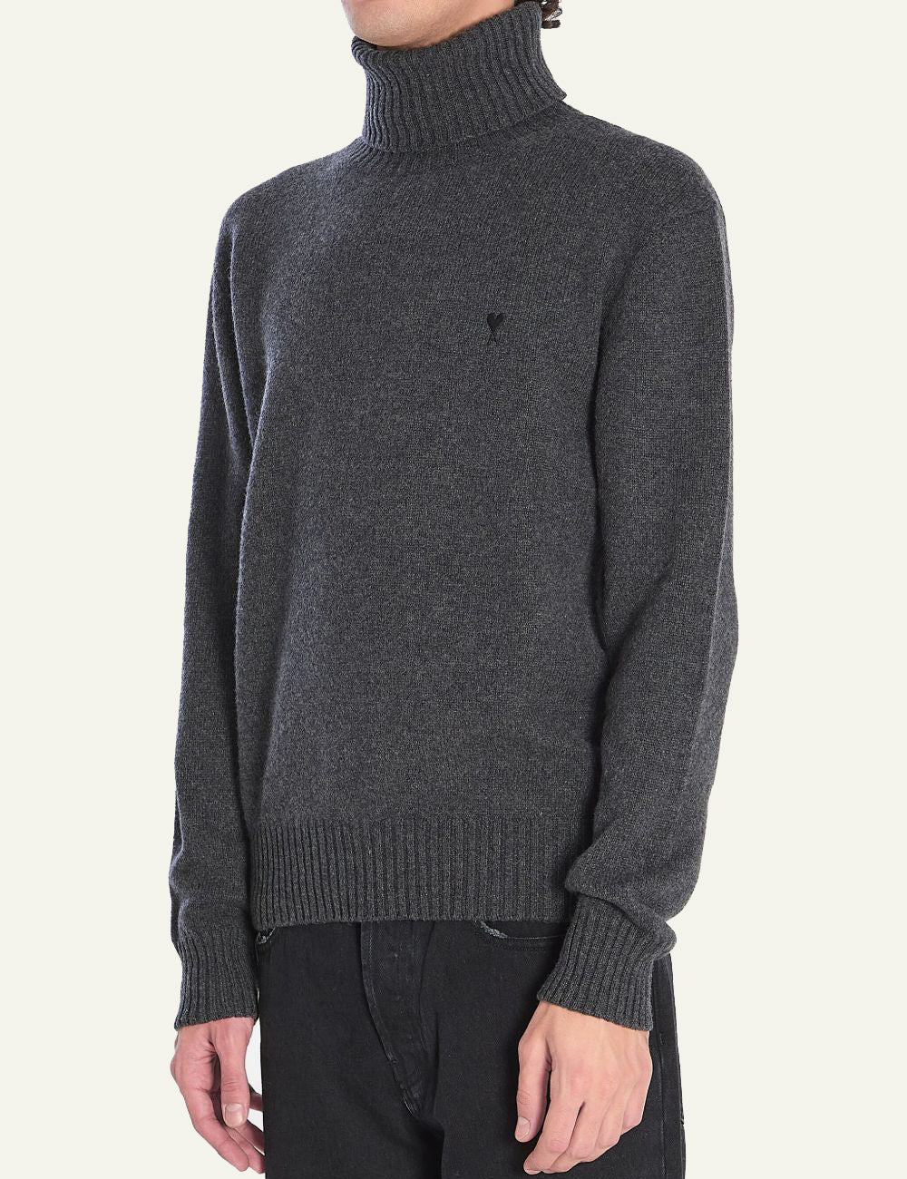 AMI ADC SWEATER ANTHRACITE