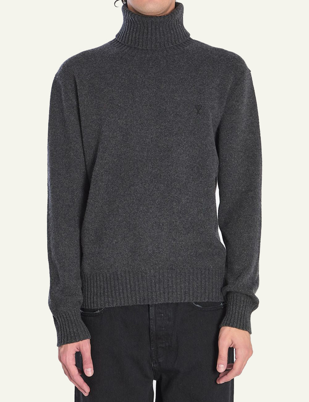 AMI ADC SWEATER ANTHRACITE