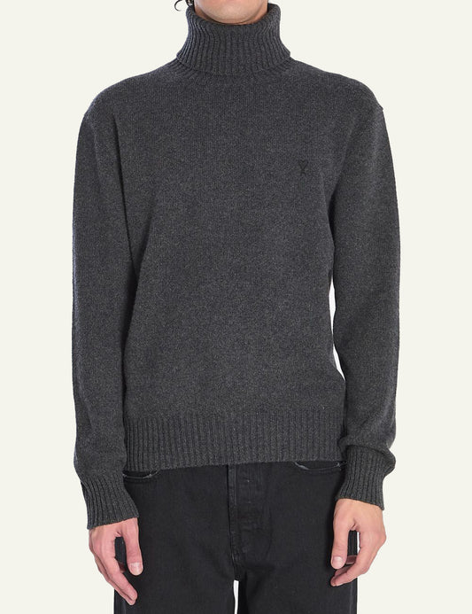 AMI ADC SWEATER ANTHRACITE