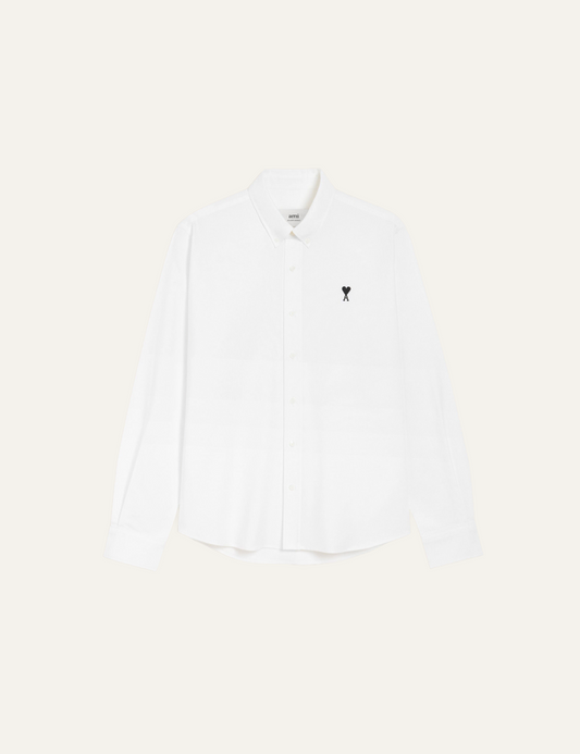 AMI CLASSIC FIT SHIRT NATURAL WHITE