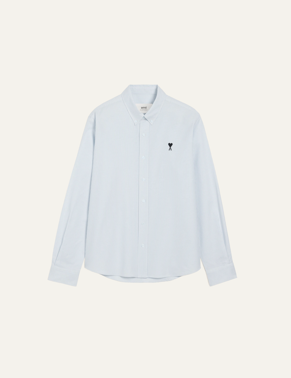 AMI CLASSIC FIT SHIRT SKY BLUE/NATURAL WHITE